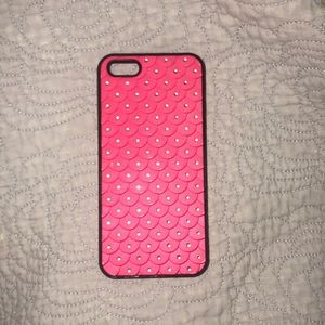 iPhone 5 pink glittery case